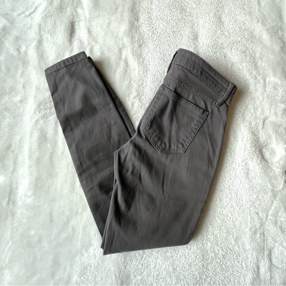 Loft Gray Skinny Pants with Buttons